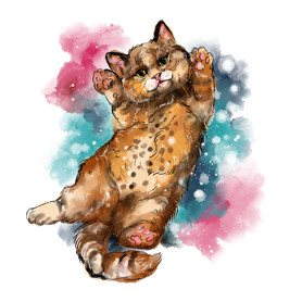 watercolor cat-Sportzsák, Tornazsák