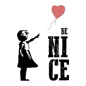 Be nice - Banksy graffiti-Férfi atléta