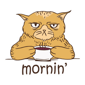 Kávés macska - Coffee cat -  Mornin'-Férfi atléta