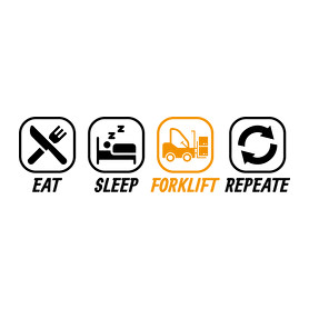 Eat, sleep, forklift, repeat-Gyerek pulóver