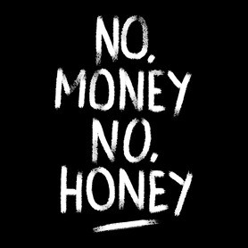 No Money No Honey - fehér-Gyerek pulóver