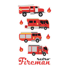 Fireman retro-Gyerek pulóver