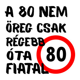 80 éves (fekete)-Gyerek pulóver