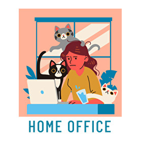 HOMEOFFICECAT-Női póló