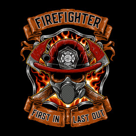 Tűzoltó - First in Last Out-Női póló