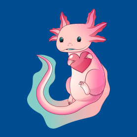 Axolotl szivecskével-Női póló