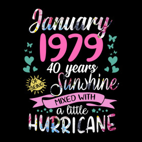 Birthday january 1979 sunshine mixed hurricane-Női póló