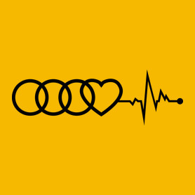 AUDI logo fekete-Női póló