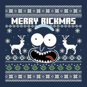 Merry Rickmas - fehér-Férfi kapucnis pulóver