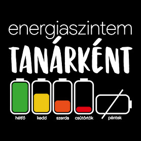 Energiaszintem Tanárként-Férfi kapucnis pulóver