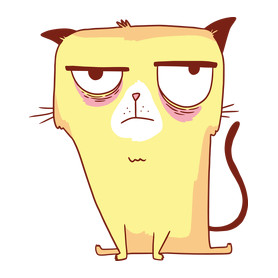 Grumpycat-Férfi kapucnis pulóver