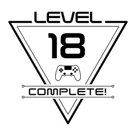 level-complete-18-black-Férfi kapucnis pulóver