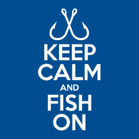 Keep calm and fish on-Férfi kapucnis pulóver