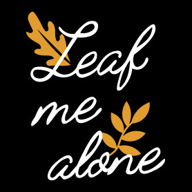 Leaf me alone-Férfi kapucnis pulóver