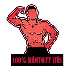 100% rántotthús-Férfi kapucnis pulóver