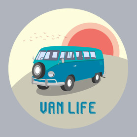 Van life 2-Férfi kapucnis pulóver