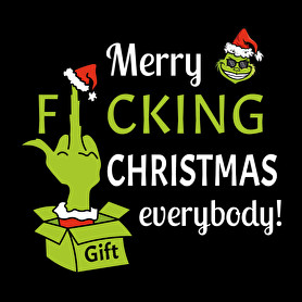 Merry f.cking christmas-Férfi kapucnis pulóver