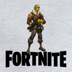 Fortnite #7 /Black/-Férfi kapucnis pulóver