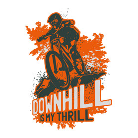 Downhill narancsszín-Férfi kapucnis pulóver