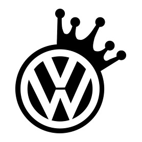 VW Király (fekete)-Férfi kapucnis pulóver