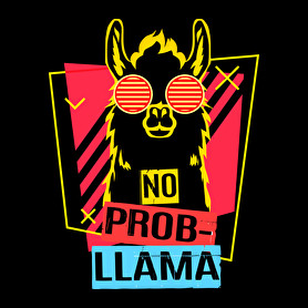 No prob-llama-Férfi kapucnis pulóver