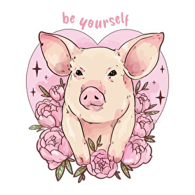 Be yourself pig-Férfi kapucnis pulóver