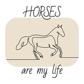 Horses are my life-Férfi kapucnis pulóver