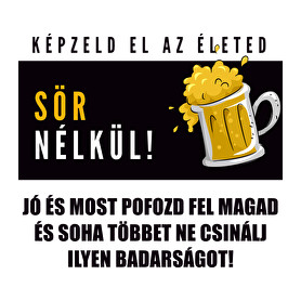 ÉLET SÖR NÉLKÜL-Férfi kapucnis pulóver