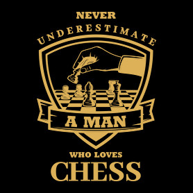 A man who loves chess-Férfi kapucnis pulóver