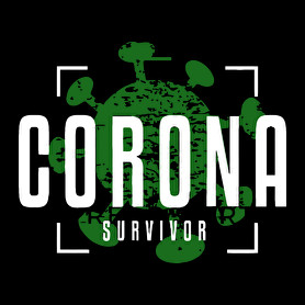 Corona survivor-Férfi kapucnis pulóver