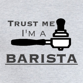 Trust Me I'm a BARISTA-Férfi pulóver