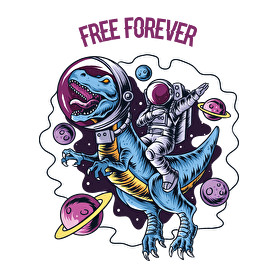 Free forever - Dínó és űrhajós-Férfi pulóver