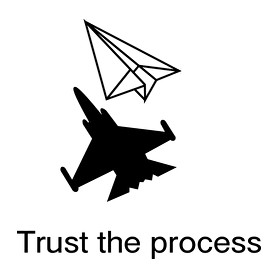 Trust the process-Női kapucnis pulóver