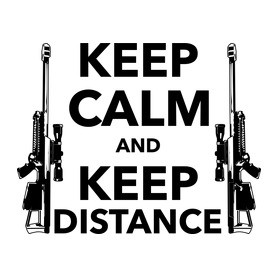 Keep calm and keep distance-Női kapucnis pulóver