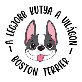 A legjobb kutya a világon - Boston terrier-Női kapucnis pulóver