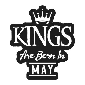 KINGS are born in May - fekete-Női kapucnis pulóver