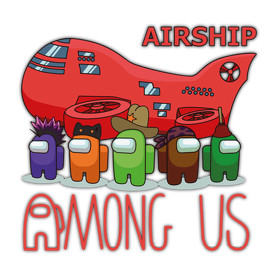 Among us - Airship among us-Női kapucnis pulóver