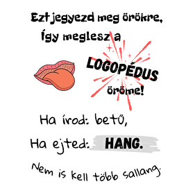 Logopédus versike-Női kapucnis pulóver