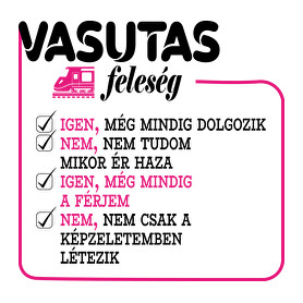 Vasutas feleség-Női kapucnis pulóver