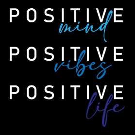 Positive mind Positive vibes Positive life-Női kapucnis pulóver