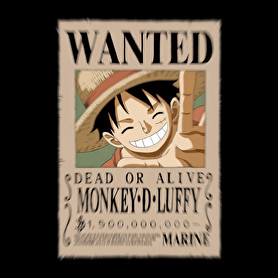 luffy körözési plakát (elmosott)-Női kapucnis pulóver