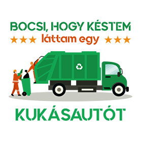 Láttam egy kukásautót-Női kapucnis pulóver