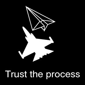 Trust the process-Női kapucnis pulóver