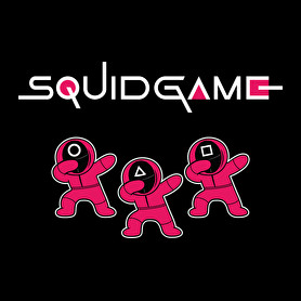 Squid game trio fehér-Gyerek kapucnis pulóver