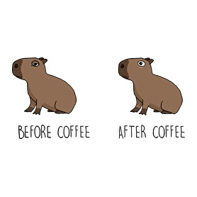 Capybara - Before coffee after coffee-Gyerek kapucnis pulóver