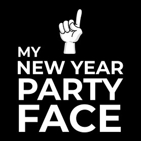 NEW YEAR PARTY FACE-Gyerek kapucnis pulóver