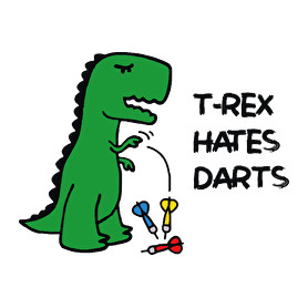 T-rex hates darts-Gyerek kapucnis pulóver