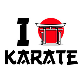 I love Karate-Gyerek kapucnis pulóver