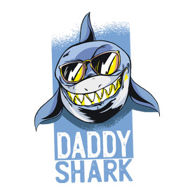 Daddy shark - apa cápa-Gyerek kapucnis pulóver