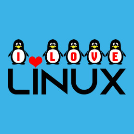 I love linux-Gyerek kapucnis pulóver